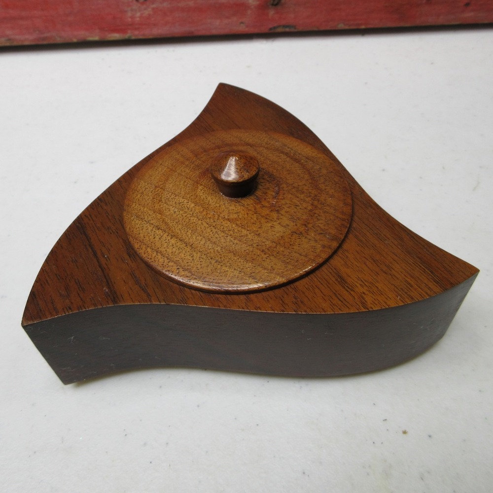 Mark J. Ostrom Handcrafted Modernist Wood Trinket Box with Lid Lindstrom MN